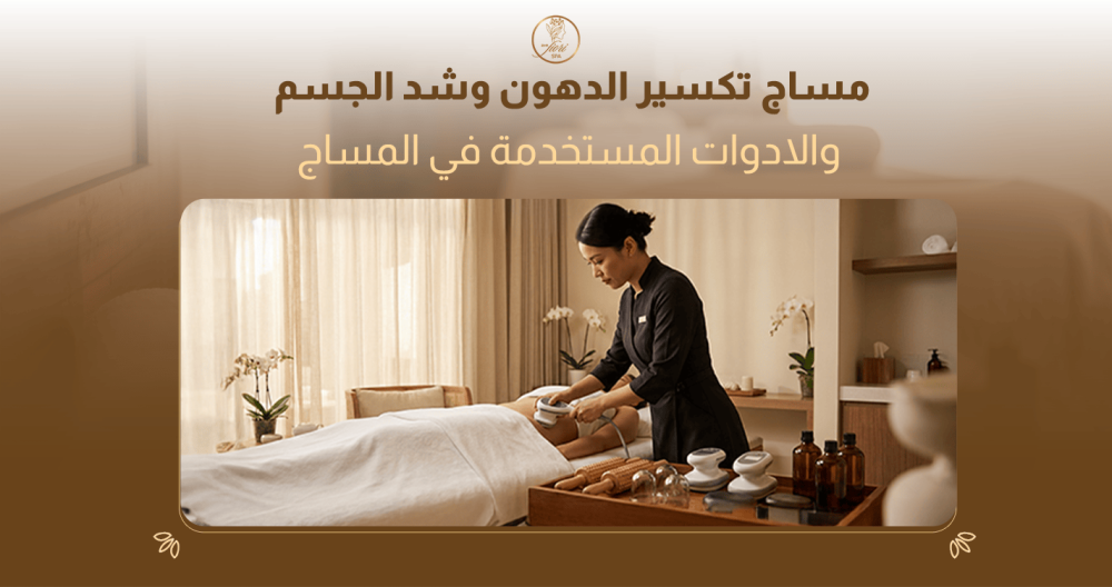 مساج تكسير الدهون وشد الجسم والادوات المستخدمة في المساج