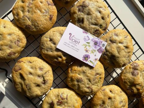 Violet Pistachio Cookies