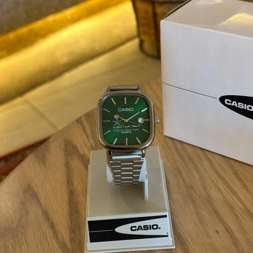 ساعة كاسيو شعار المملكة العربية السعودية - اخضر