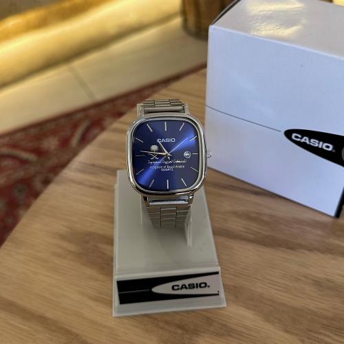 ساعة كاسيو شعار المملكة العربية السعودية - ازرق