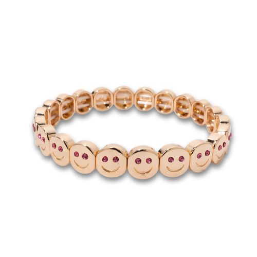 اسورة Happy Face كريستال وردي