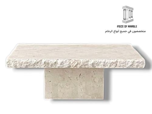 طاولة حجرالمقاسات 120\60 ارتفاع 40
