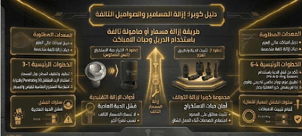 طريقة إزالة مسمار أو صامولة تالفة باستخدام الدريل والحبات المناسبة