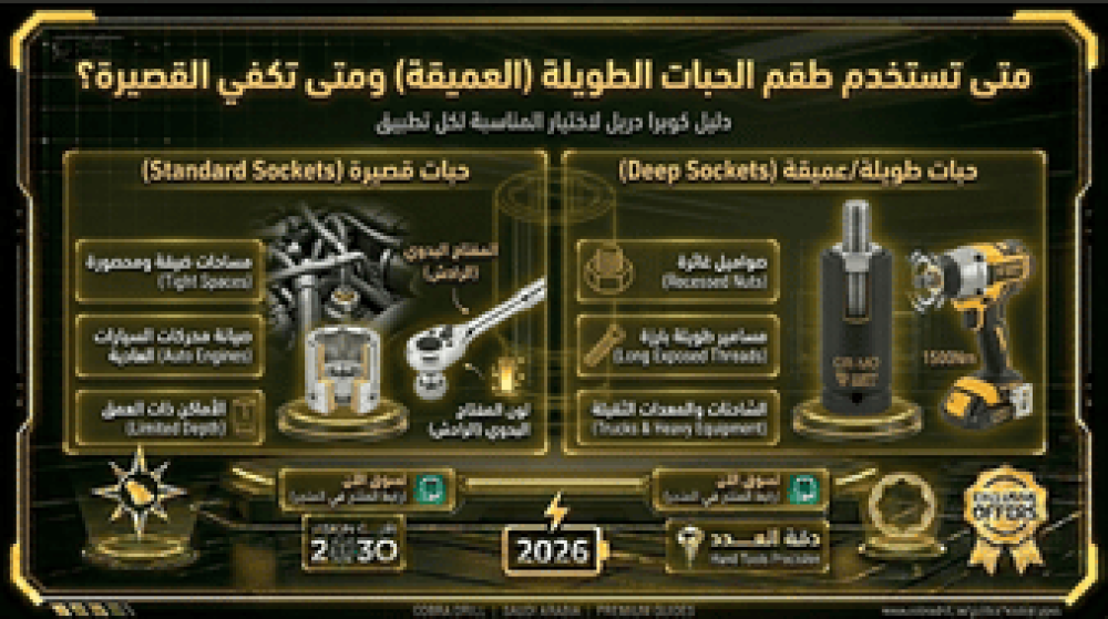 متى تستخدم طقم الحبات الطويلة (العميقة) ومتى تكفي القصيرة؟