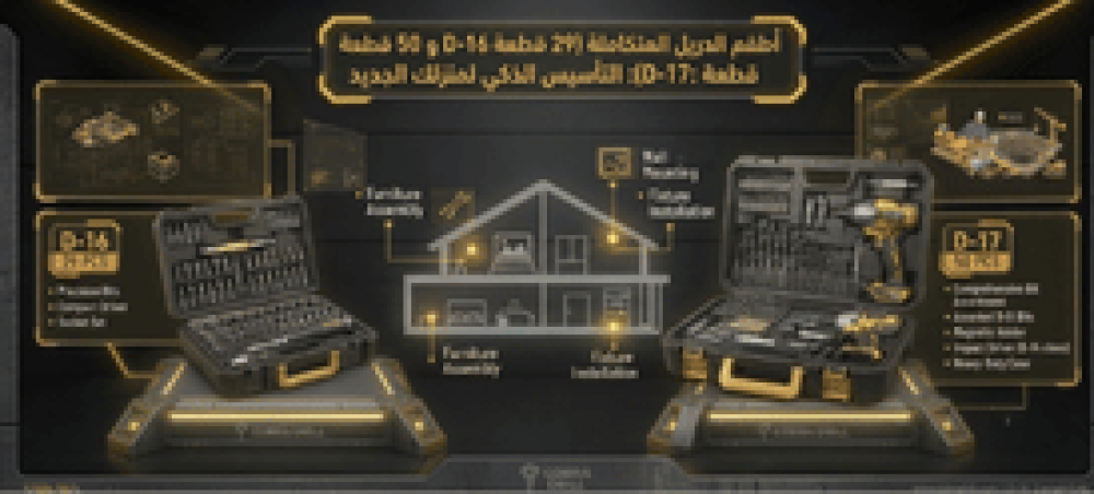 أطقم الدريل المتكاملة (29 قطعة D-16 و 50 قطعة D-17)