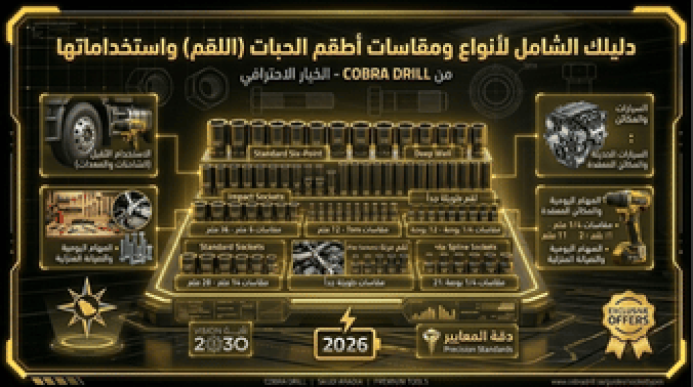 دليلك الشامل لأنواع ومقاسات أطقم الحبات (اللقم) واستخداماتها