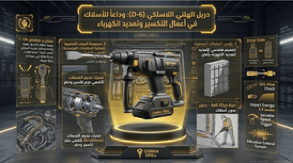 دريل الهلتي اللاسلكي (D-6): وداعاً للأسلاك في أعمال التكسير والتمديد