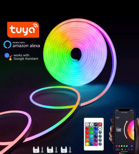 شريط إضاءة LED نيون RGB مقاوم للماء