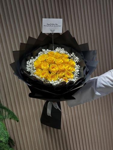 باقه ورد طبيعي اصفر