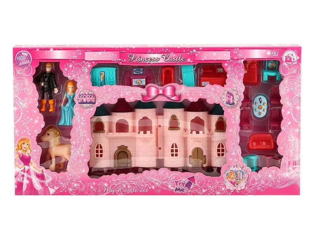 قلعة الأميرة السحرية مع شخصيات وأثاث