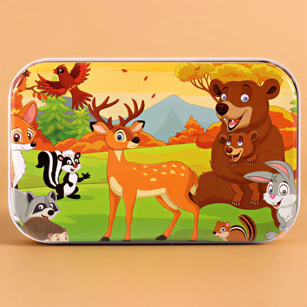 بازل علبة معدن 60 قطعة للأطفال