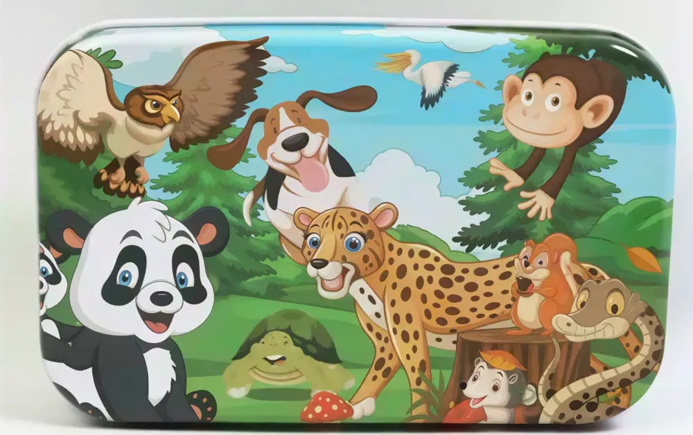 بازل علبة معدن 60 قطعة للأطفال