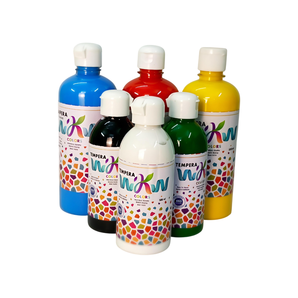 زجاجة ألوان تمبرا