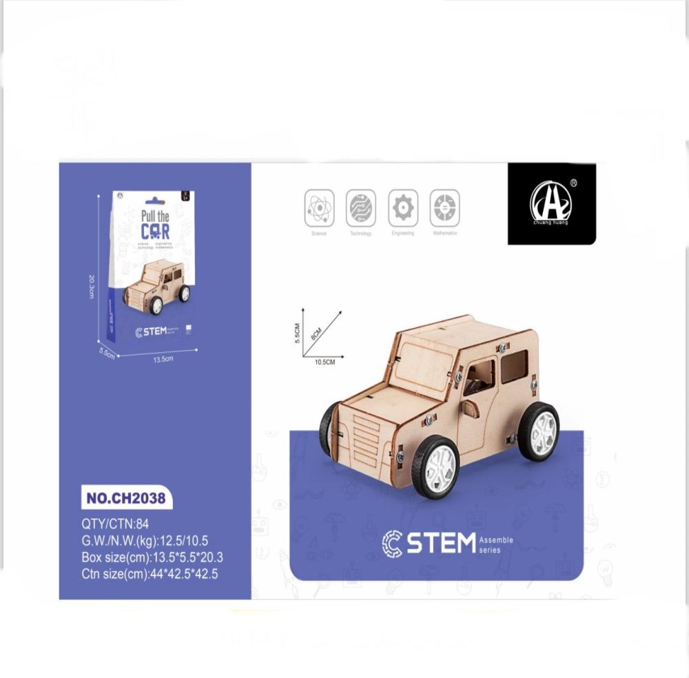 سيارة خشبية تركيب STEM