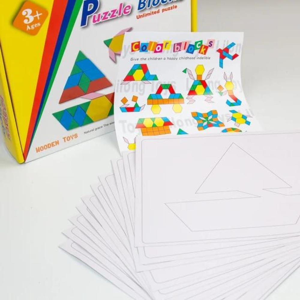 لعبة موازيك خشبية 125 قطعة لوح مونتيسوري تعليميه للأطفال