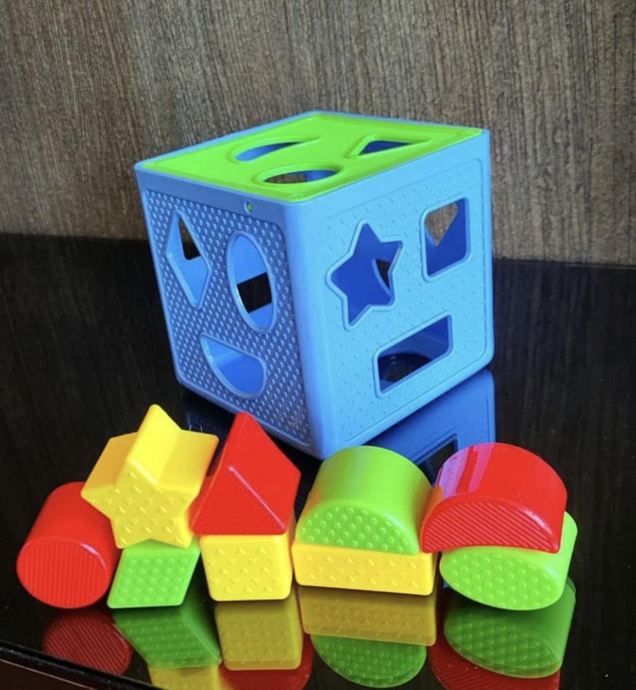 مكعب مطابقة الأشكال الهندسية تعليمي للأطفال