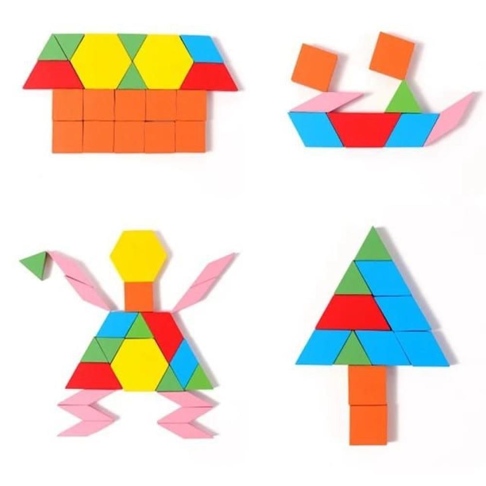 لعبة موازيك خشبية 125 قطعة لوح مونتيسوري تعليميه للأطفال