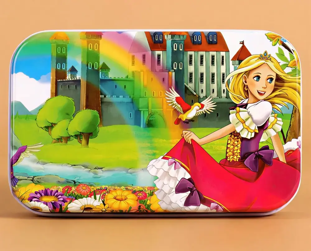 بازل علبة معدن 60 قطعة للأطفال