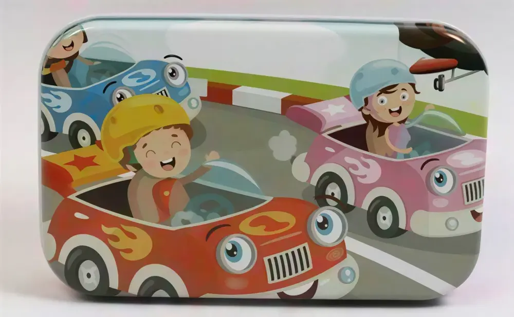 بازل علبة معدن 60 قطعة للأطفال