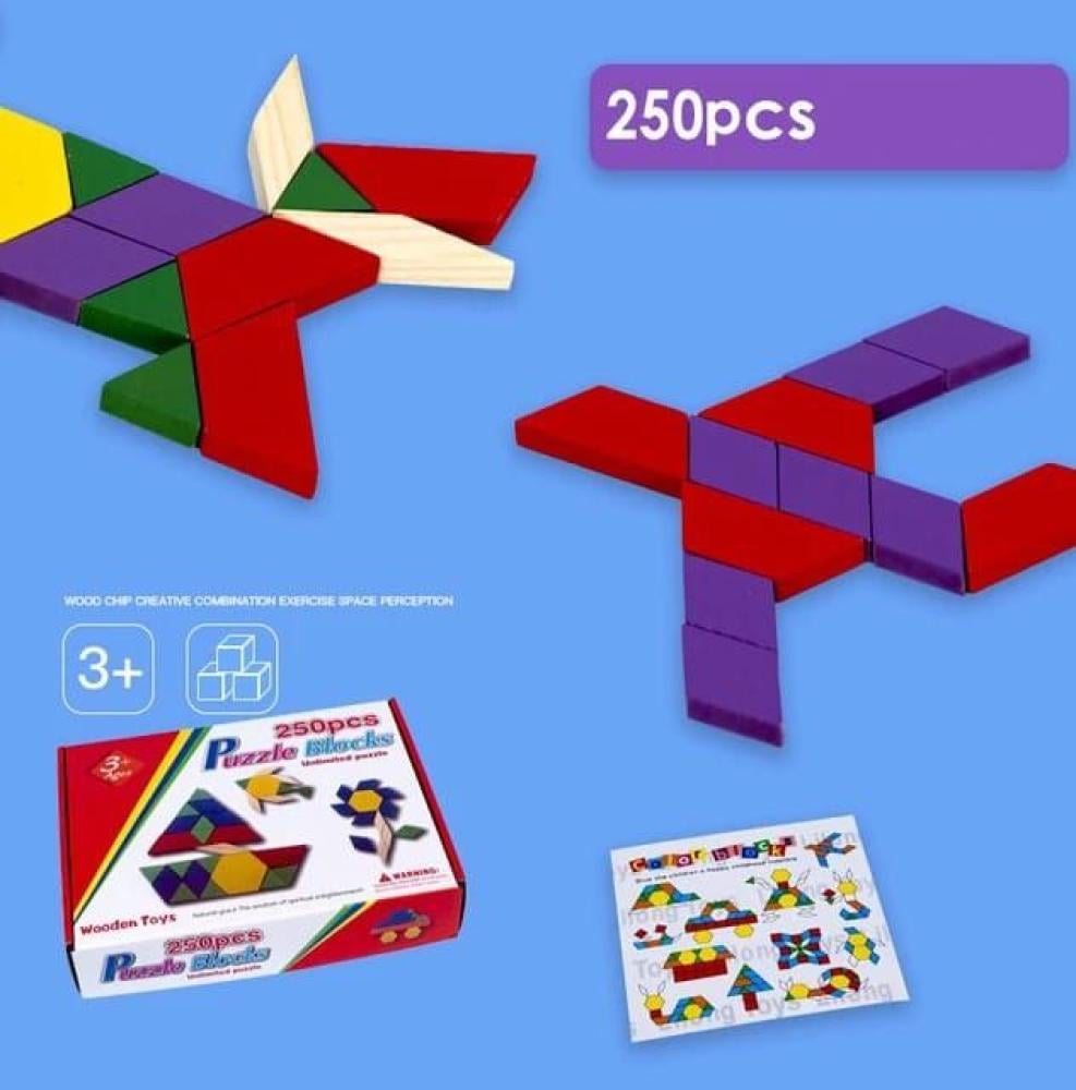 لعبة موازيك خشبية 125 قطعة لوح مونتيسوري تعليميه للأطفال