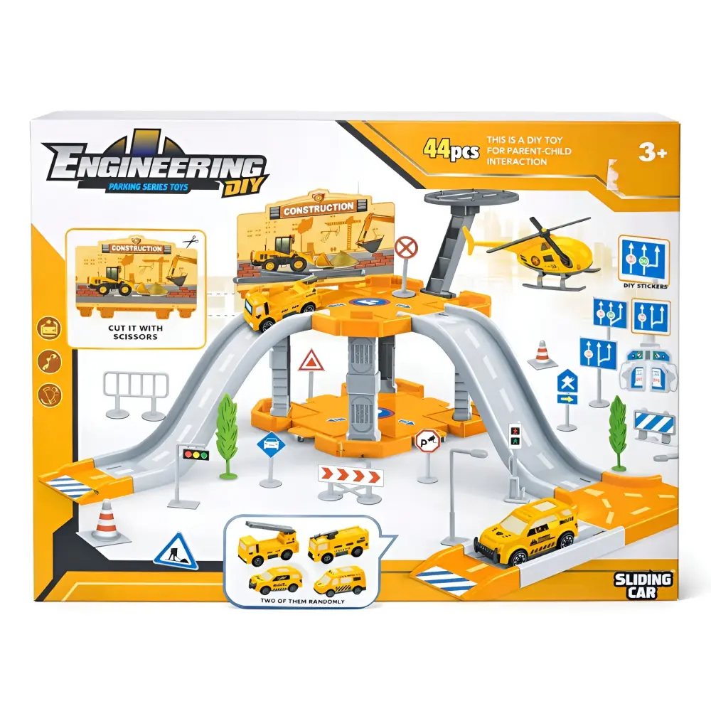 لعبة بناء وتركيب مدينة السيارات التفاعلية