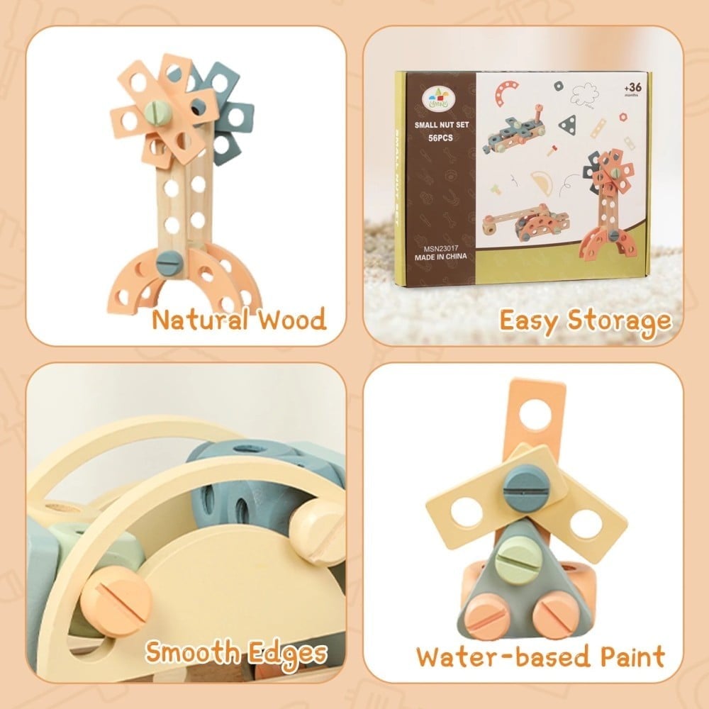 صندوق تركيبات خشبية مونتيسوري للأطفال من steam