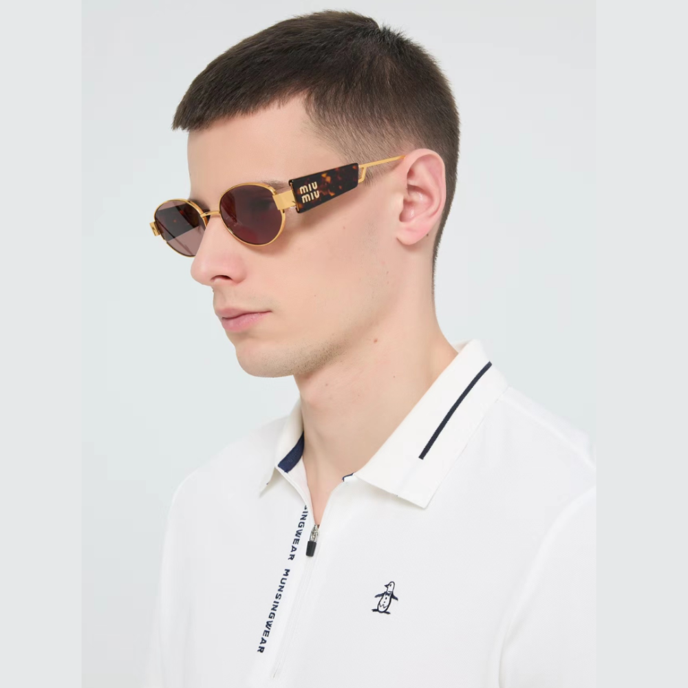 نظارة ميو ميو باطار تايقر وعدسة بنية بيضاوية