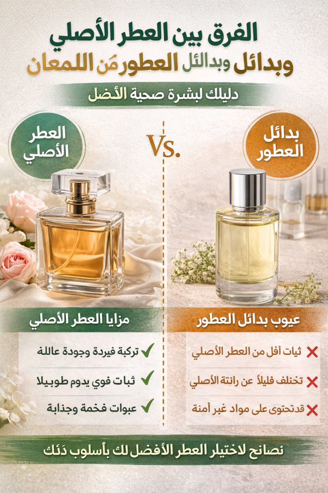 الفرق بين العطر الأصلي وبدائل العطور وكيف تختار الأفضل