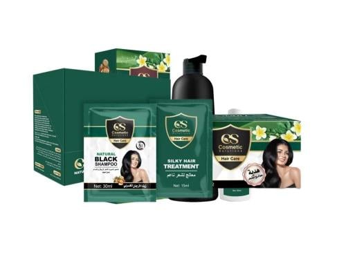 COSMETIC-كوزموتيك شامبو صبغة شعر باللون الأسود مع...