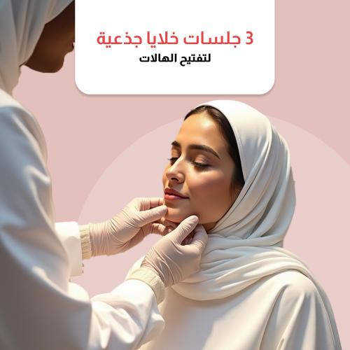 3 جلسات خلايا جذعية لتفتيح الهالات