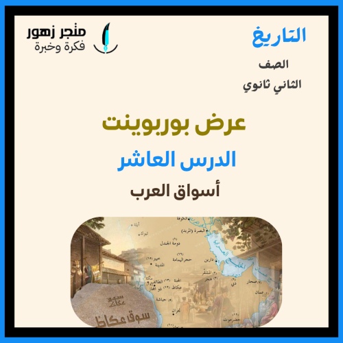 عرض بوربوينت -الدرس العاشر-اسواق العرب -ثاني ثانوي...
