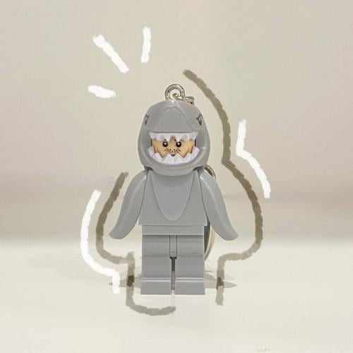 Shark Suit Keychain (Grey)
