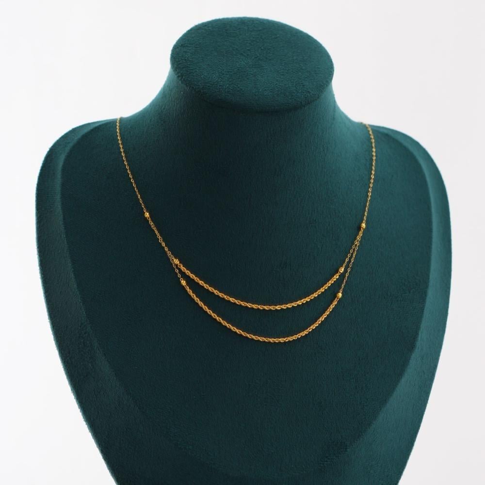 21 karat gold twisted necklace