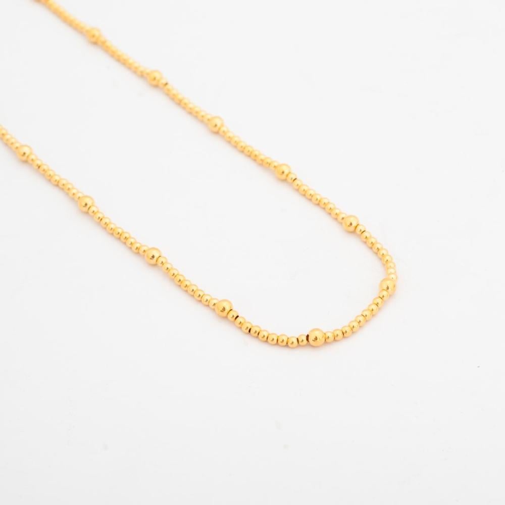 21k gold bubble necklace