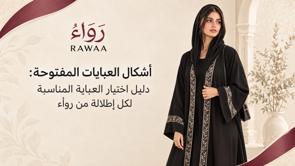 أشكال العبايات المفتوحة: دليل اختيار العباية المناسبة لكل إطلالة من رواء