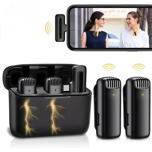 ميكروفون lavalier اللاسلكي لأجهزة iPhone/Android/i...