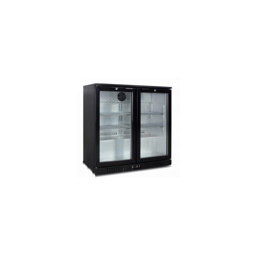 ثلاجة 2 باب زجاج (درفة )أسود موديل BB-210D (HB)