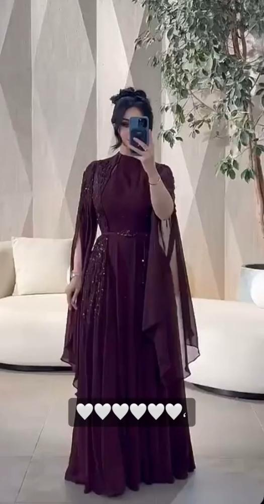 فستان سهرة خامة شيفون