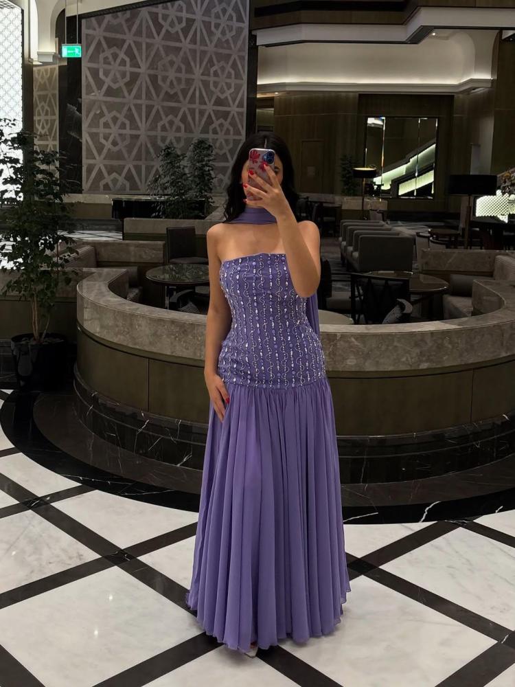 فستان سهرة شك لونين