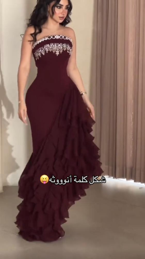 فستان سهرة مطرز