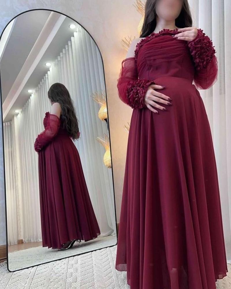 فستان حوامل بأكمام منفصلة انيقة