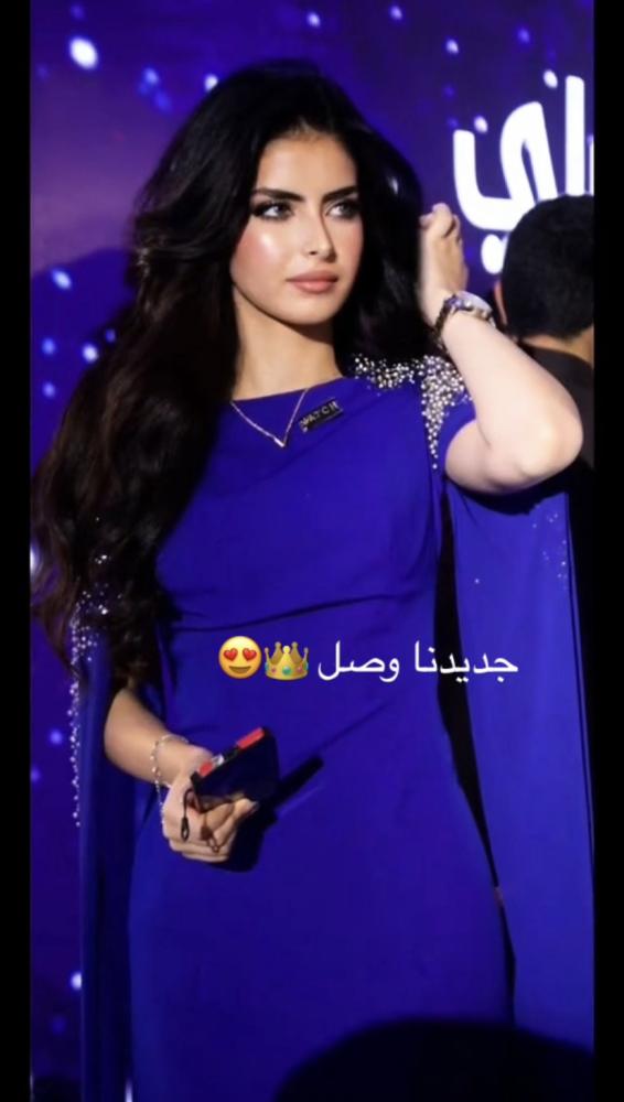 فستان المشهورة شهد الشمري تطريز على القماش