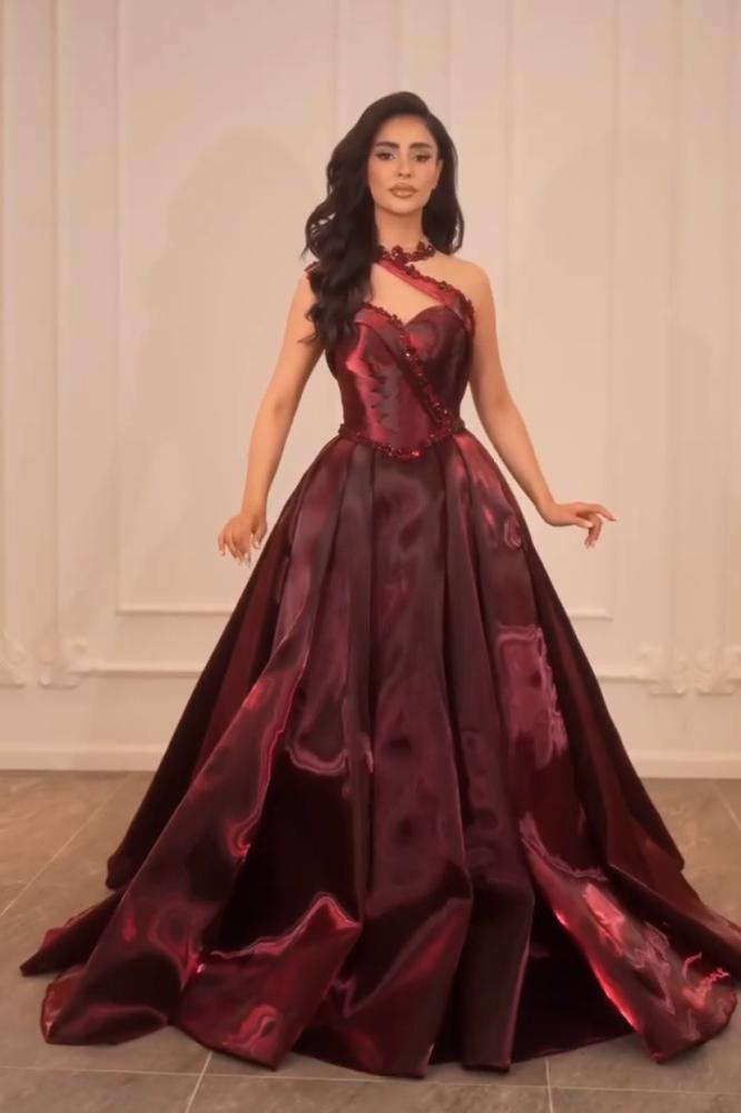 فستان سهرة فخم خامة اورجنزا