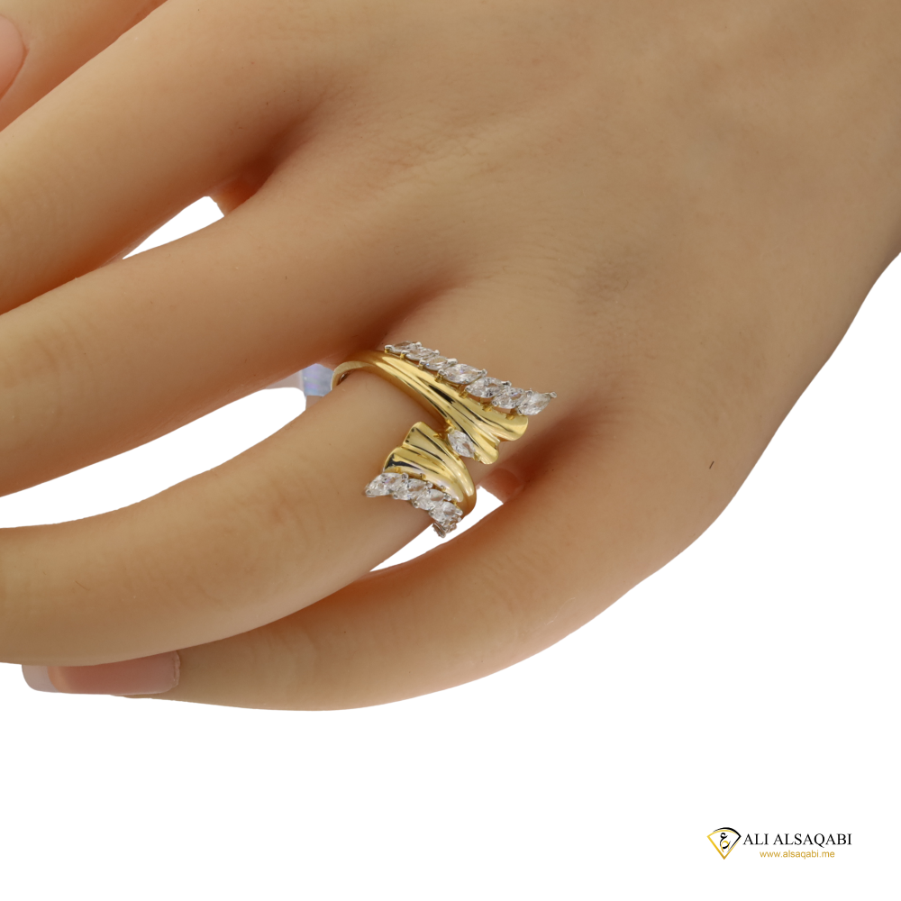 Marquis gold ring