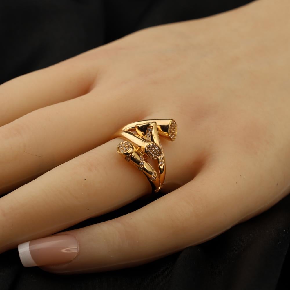 Lazurde gold ring size 16 - الموقع الرسمي مجوهرات علي الصقعبي السعودية