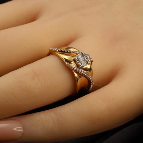 Finger Engagement Modern Gold Ring Design For Girls Buy 22K Gold