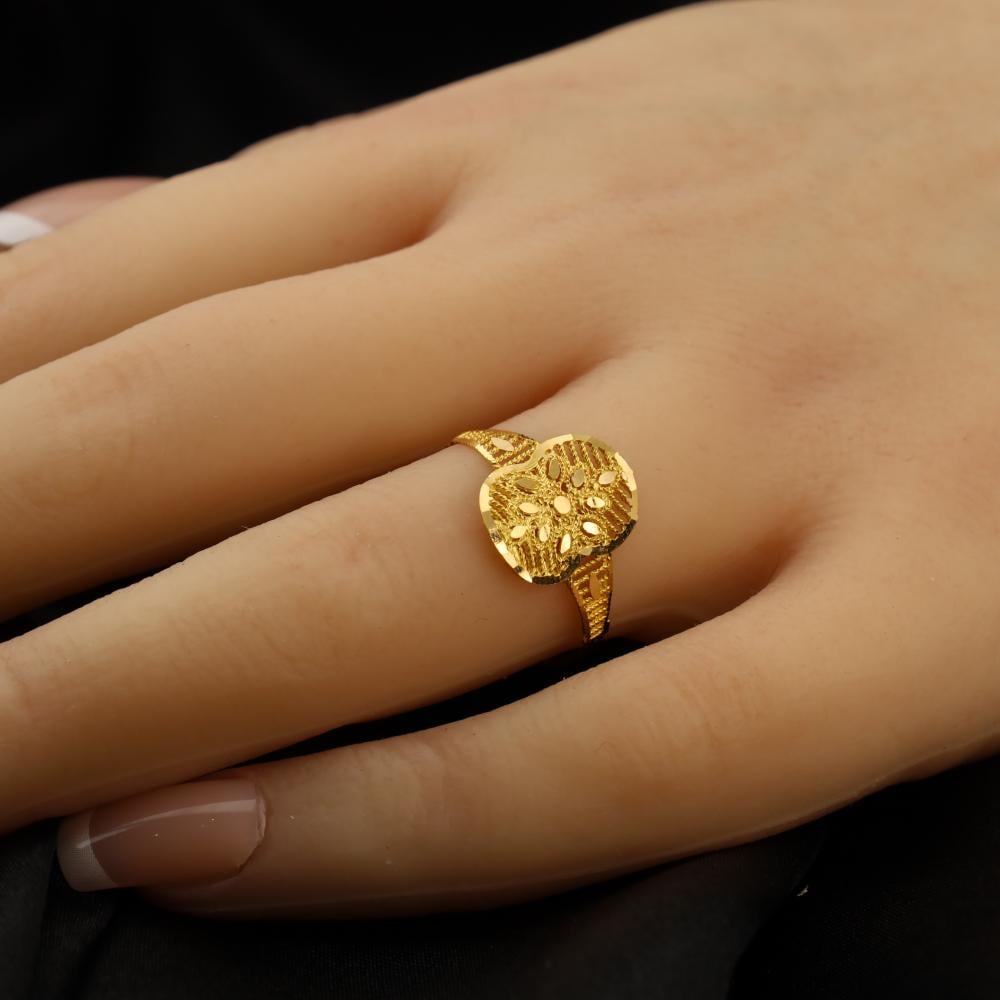 Gold ring size 17 - الموقع الرسمي مجوهرات علي الصقعبي السعودية