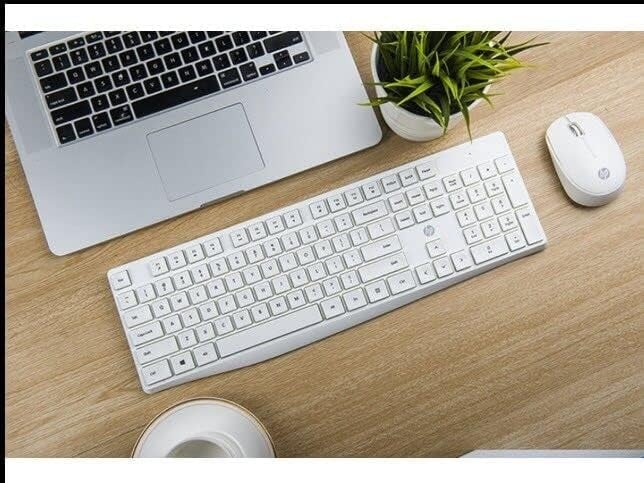HP كيبورد وماوس لاسلكي USB كومبو CS10 - ابيض