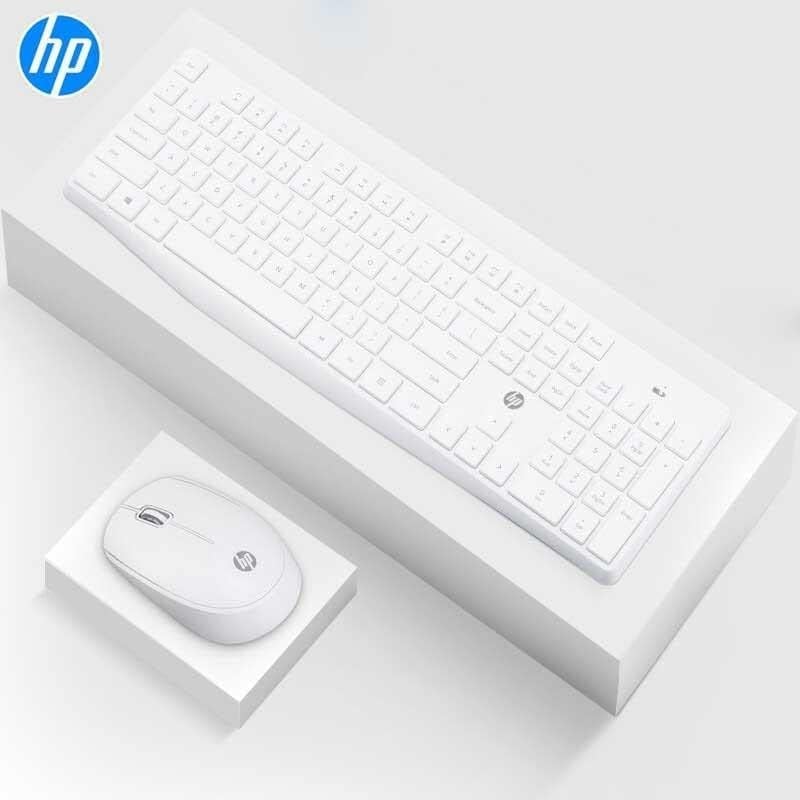 HP كيبورد وماوس لاسلكي USB كومبو CS10 - ابيض
