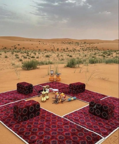 طقم 4 مدات + 4 مراكي تركي مربع